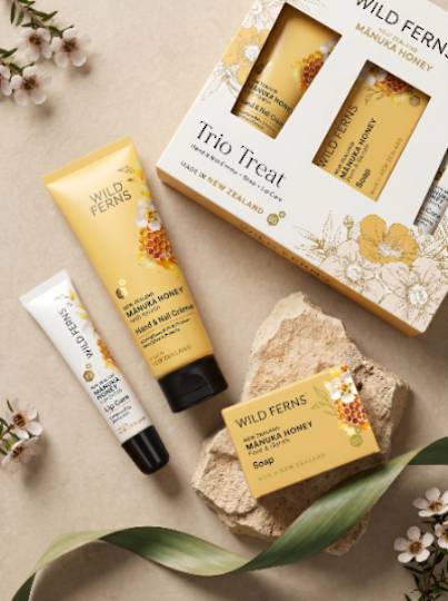 Wild Ferns Manuka Honey Gift Box Trio Treat